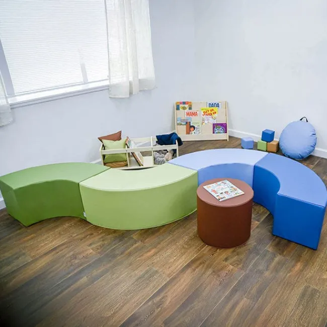 Childrens Factory 5-Piece Curve Seating Kids Ottoman Set^ Flexible Seating
