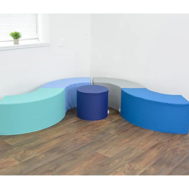 Childrens Factory 5-Piece Curve Seating Kids Ottoman Set^ Flexible Seating