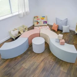 Childrens Factory 5-Piece Curve Seating Kids Ottoman Set^ Flexible Seating