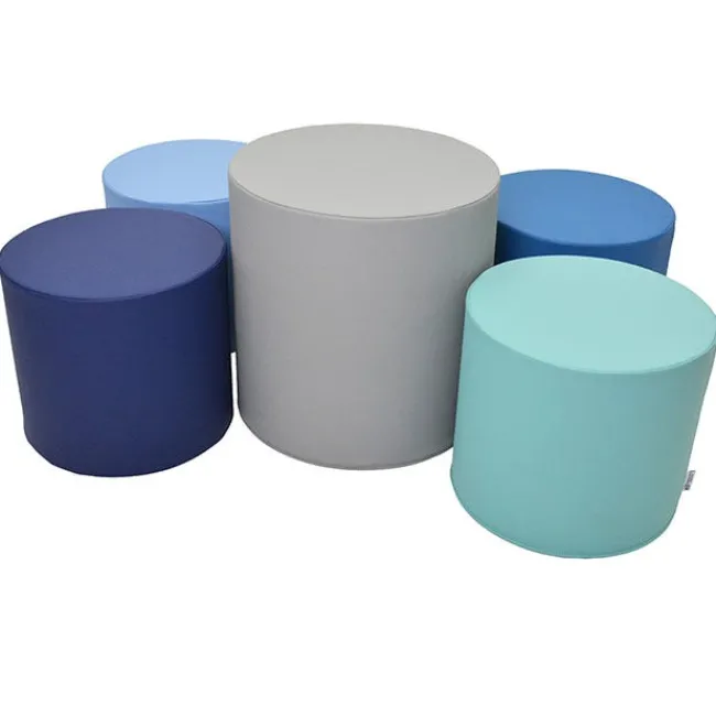 Childrens Factory 5-Piece Kids Ottoman Stool Set^ Flexible Seating
