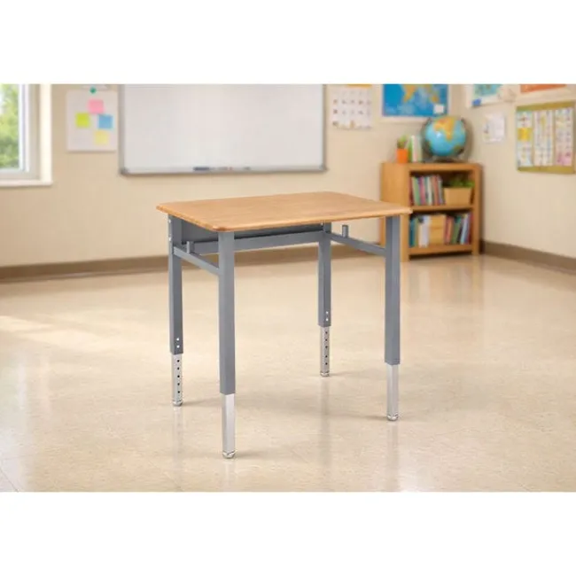 Smith System Planner Height-Adjustable Student Desk with Hard Plastic Top - 27"W x 20"D^ Collaborative Desks|Open Front School Desks