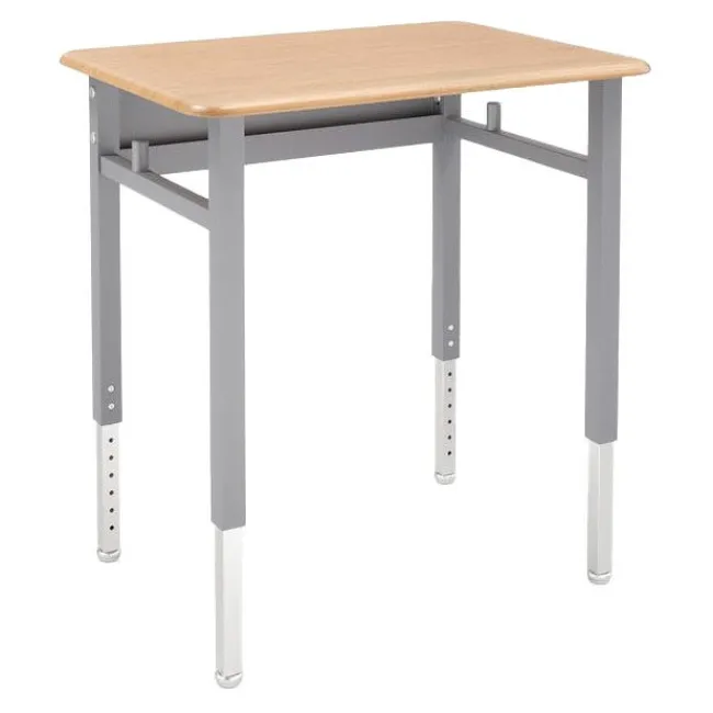 Smith System Planner Height-Adjustable Student Desk with Hard Plastic Top - 27"W x 20"D^ Collaborative Desks|Open Front School Desks