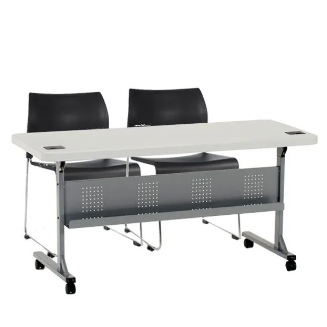 National Public Seating Plastic Flip-n-Store Table & Chair Packages^ Folding Tables & Chairs|Training Tables & Chairs