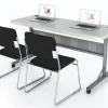 National Public Seating Plastic Flip-n-Store Table with Stack Chairs^ Training Tables & Chairs