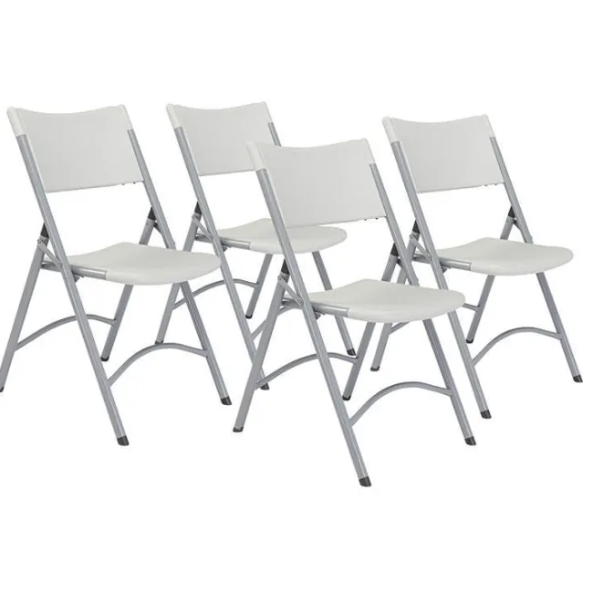 National Public Seating Plastic Resin Folding Chairs 600 Series (4 Pack)^ Folding Chairs
