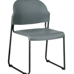 Office Star Plastic Seat and Back Stack Chair- Set of 4^ Plastic Stacking Chairs
