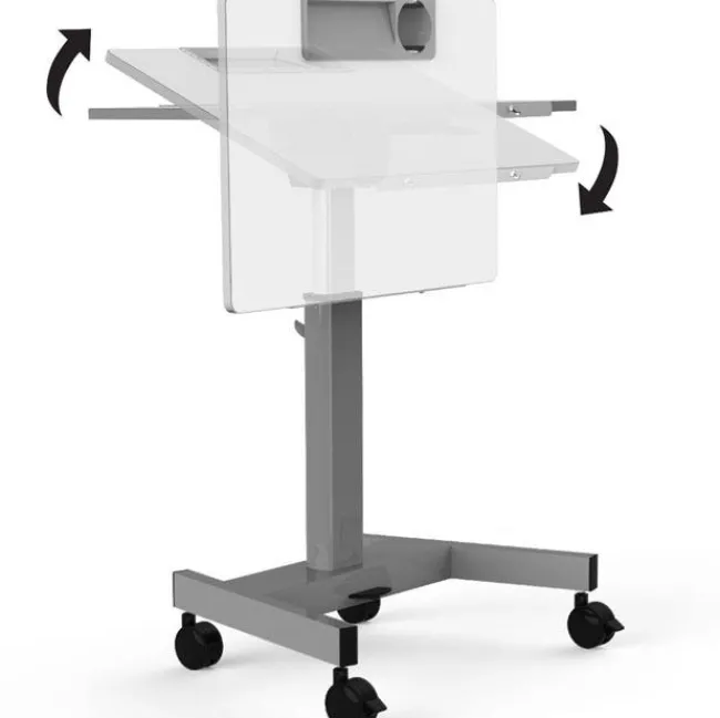 Luxor Pneumatic Adjustable Height Flip-Top Student Desk^ Stand-Up Student Desks