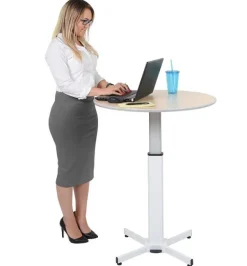 Luxor Pneumatic Height Adjustable Round Table^ Cafe Tables|Café