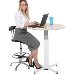 Luxor Pneumatic Height Adjustable Round Table^ Cafe Tables|Café
