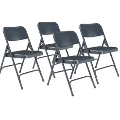 National Public Seating Premium Metal Folding Chairs Model 200 (4 Pack)^ Folding Chairs