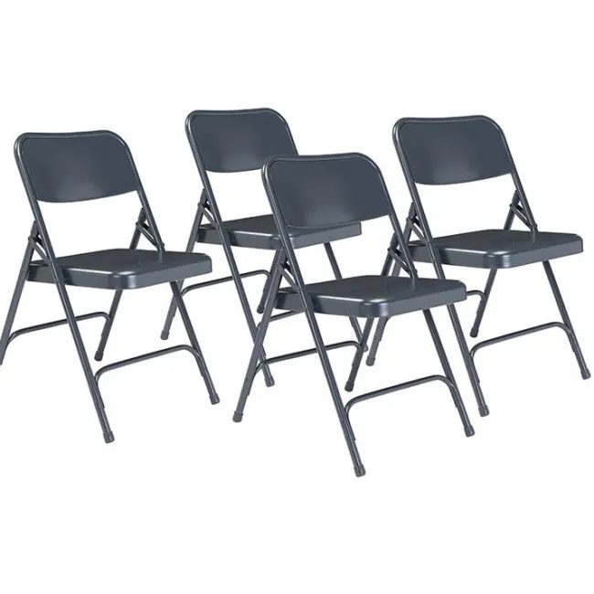National Public Seating Premium Metal Folding Chairs Model 200 (4 Pack)^ Folding Chairs