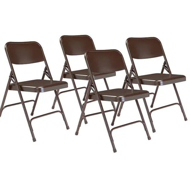 National Public Seating Premium Metal Folding Chairs Model 200 (4 Pack)^ Folding Chairs