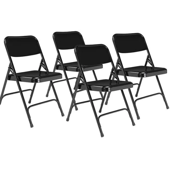 National Public Seating Premium Metal Folding Chairs Model 200 (4 Pack)^ Folding Chairs