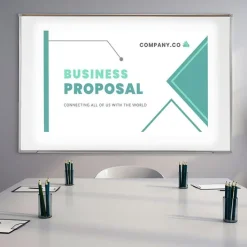 Ghent Proma Projection Porcelain Whiteboard with Map Rail by^ Projection Boards