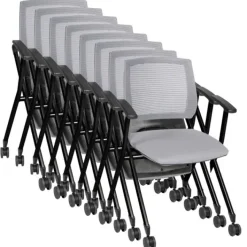 Regency Office Products Pulse High Back Padded Nesting Chair Packs (4, 8 or 12)^ Chair Packages