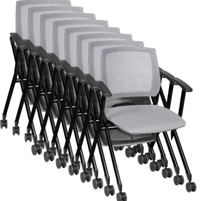 Regency Office Products Pulse High Back Padded Nesting Chair Packs (4, 8 or 12)^ Chair Packages