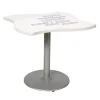 KFI Seating Puzzle Pedestal Table with Dry Erase Top^ Dry Erase|Cafe Tables