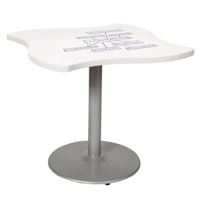 KFI Seating Puzzle Pedestal Table with Dry Erase Top^ Dry Erase|Cafe Tables
