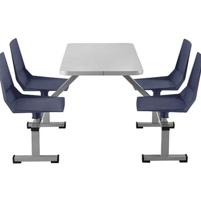 National Public Seating Quick Ship Cluster Swivel Booth with MDF Top^ Cafeteria Booths|Cafeteria