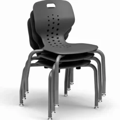 Paragon Quick Ship Emoji 4-Leg School Stack Chair (18'' H - 5th-Adult)^ Plastic Stacking Chairs