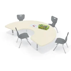 Mooreco Quick Ship Hierarchy Kidney Table & Chair Package Set – 72