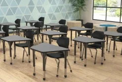 Marco Group Quick Ship Premier Series Desk - Small Trapezoid^ Collaborative Desks|Open Front School Desks
