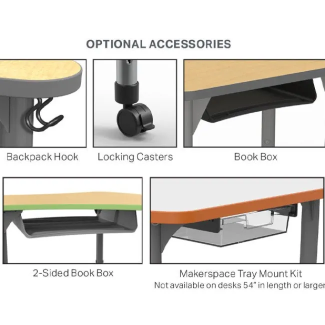 Marco Group Quick Ship Premier Series Desk - Triangle (41" x 30" x 30")^ Collaborative Desks|Open Front School Desks