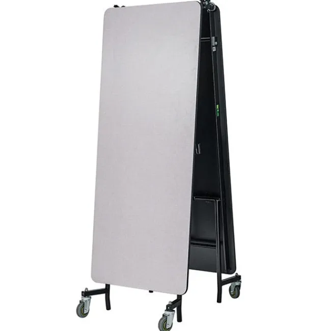 National Public Seating Quick Ship 12' Rectangle Mobile Table with MDF Core and Protect Edge - Black Frame^ Cafeteria|Cafeteria Tables