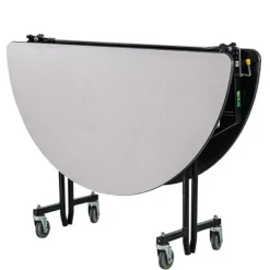 National Public Seating Quick Ship 60'' Round Mobile Table with MDF Core and Protect Edge - Black Frame^ Cafeteria|Cafeteria Tables
