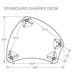 Mooreco Quick Ship Shapes Desk^ Collaborative Desks|Open Front School Desks