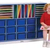 Jonti-Craft Rainbow Accents Sectional Mobile Cubbie^ Tote & Bin Storage|Cubbies