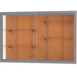 Waddell Recessed Series Wall Cases^ Enclosed Boards