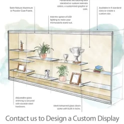 Waddell Recessed Series Wall Cases^ Enclosed Boards