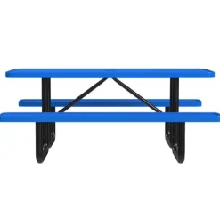 Leisure Craft Rectangle Outdoor Picnic Tables with Expanded Metal Frame^ Picnic Tables|Outdoor Picnic