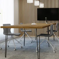 OfficeSource Rectangle Shaped Conference Table w/ Hairpin Legs (11')^ Conference