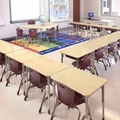 Virco Rectangle Top Zuma Desk w/ book box^ Open Front School Desks