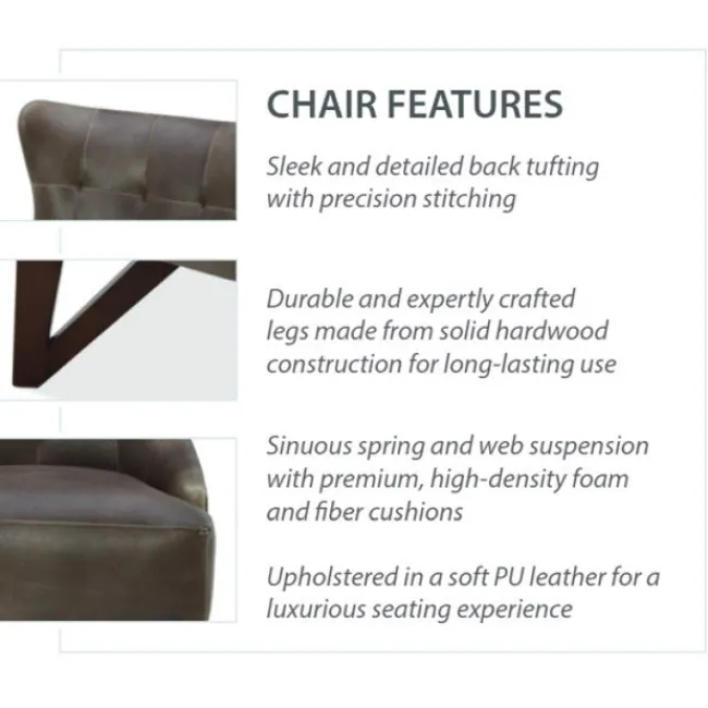 OfficeSource Remington Wingback Upholstered Lounge Chair^ Reception & Waiting Room