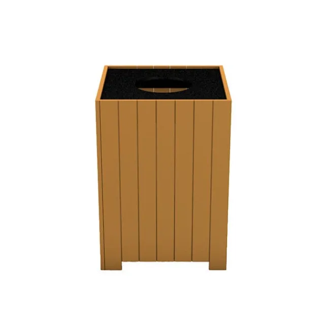 Frog Furnishings Resinwood Square Receptacles^ Trash & Recycling Bins