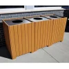 Frog Furnishings Resinwood Square Recycling Centers^ Trash & Recycling Bins