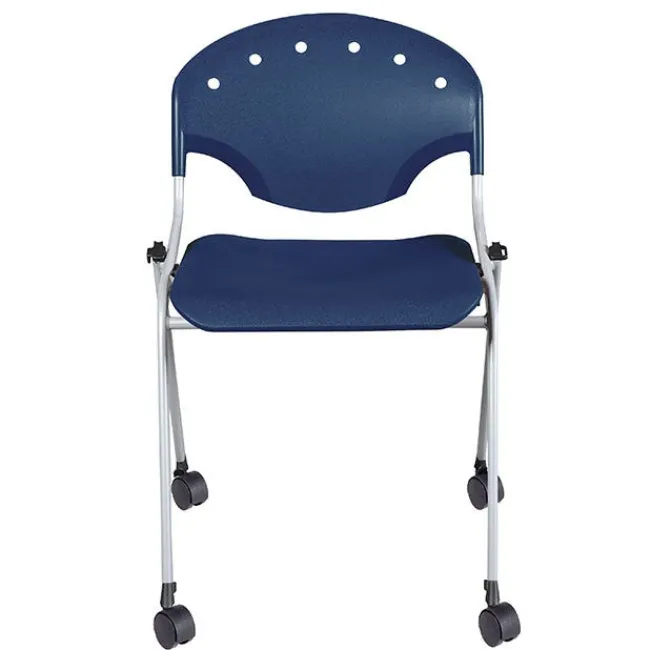 Regency Office Products Rico Stack Chair with Casters Package^ Plastic Stacking Chairs