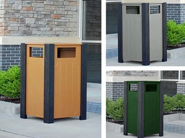 Frog Furnishings Ridgeview Receptacle (32 Gal)^ Trash & Recycling Bins