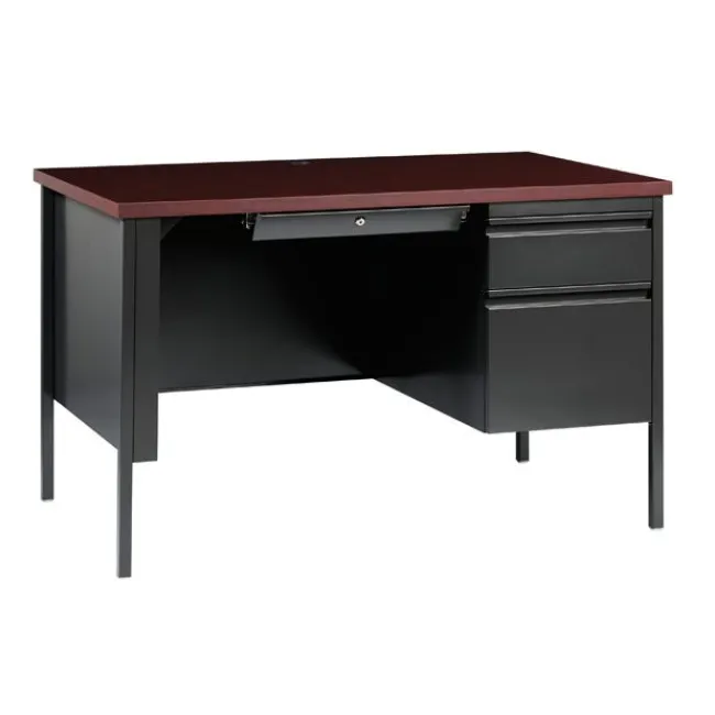 Hirsh Industries Right Hand Single Pedestal Desk - 48" W x 30" D^ Teacher Desks|Instructor Desks