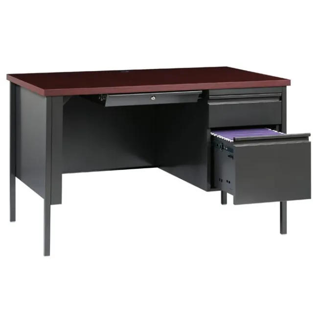 Hirsh Industries Right Hand Single Pedestal Desk - 48" W x 30" D^ Teacher Desks|Instructor Desks
