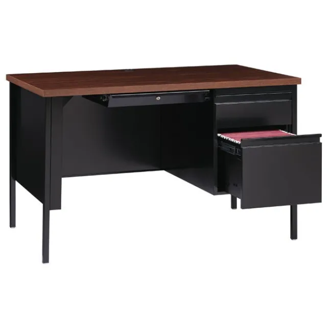 Hirsh Industries Right Hand Single Pedestal Desk - 48" W x 30" D^ Teacher Desks|Instructor Desks