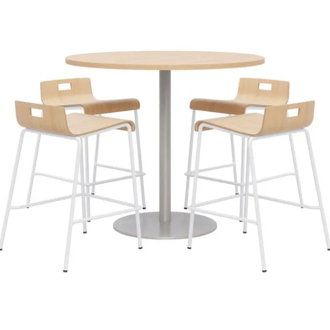 KFI Seating Round Bar Height Table with JIVE Bar Stools^ Cafe Table & Chair Sets|Breakroom & Café