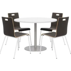 KFI Seating Round Cafe Table with JIVE Stack Chairs^ Cafe Table & Chair Sets|Breakroom & Café