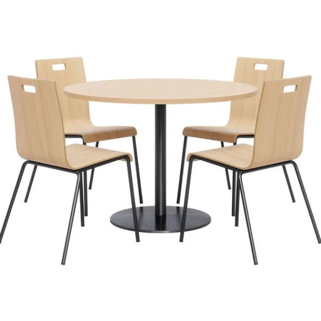 KFI Seating Round Cafe Table with JIVE Stack Chairs^ Cafe Table & Chair Sets|Breakroom & Café