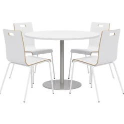 KFI Seating Round Cafe Table with JIVE Stack Chairs^ Cafe Table & Chair Sets|Breakroom & Café