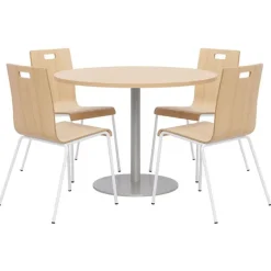 KFI Seating Round Cafe Table with JIVE Stack Chairs^ Cafe Table & Chair Sets|Breakroom & Café
