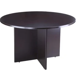 Boss Round Conference Table Set w/ 4 Guest Chairs with Casters^ Conference Table & Chair Packages